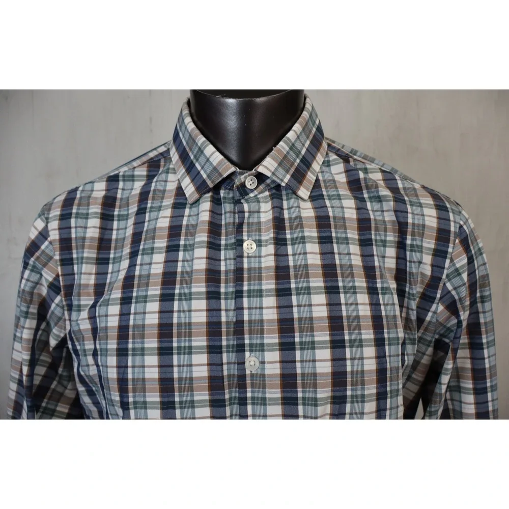 Mizzen + Main Leeward Long Sleeve Button Front Dress Shirt Size XL Standard USA